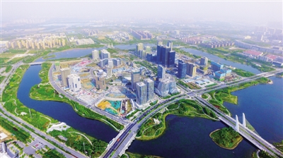 龍子湖智慧島景觀升級 鄭州城市發展的新名片